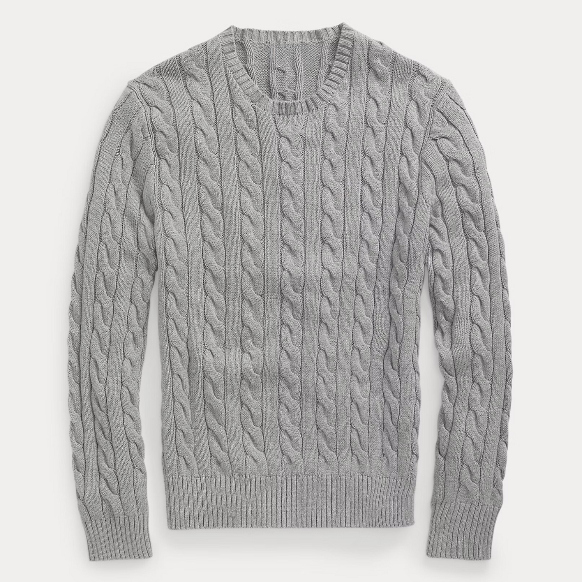 Zopfmusterpullover aus Baumwolle