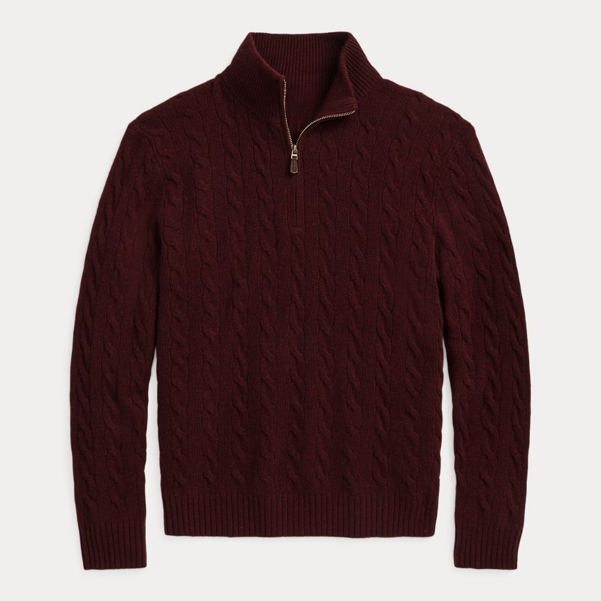 Zopfmusterpullover aus Wolle und Kaschmir