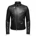 Premium schwarze Lederjacke